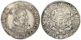 Polen. Königreich. Sigismund III. Wasa (1587 - 1632).

18 Groschen (Silber). 1617. Danzig.
Vs: SIGIS III D G REX POL M D L R PRVS. Büste mit Panzer...