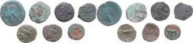 Punic issues. Multiple lot of seven (7) unclassified AE denominations.