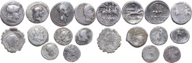 Roman Republic. Multiple lot of ten (10) unclassified AR denominations.