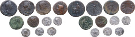 The Roman Empire. Lot of eleven (11) unclassified AE and AR denominations.