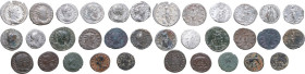 The Roman Empire. Lot of seventeen (17) unclassified AE and AR denominations.