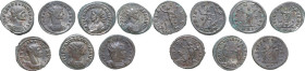 The Roman Empire. Lot of seven (7) unclassified BI Antoninianii of Aurelianus and Probus.