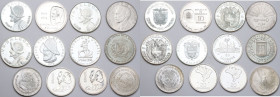 World Coins. Central and South America. Lot of twelve (12) commemorative silver coins of Haiti, Dominican Republic, Brazil, Mexico, Panama, Venezuela ...