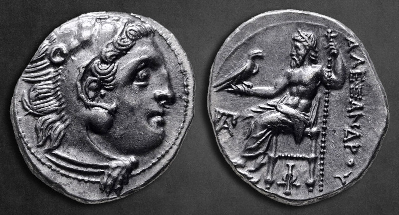 Kings of Macedon. Kolophon. Alexander III "the Great" 336-323 BC. Struck under A...