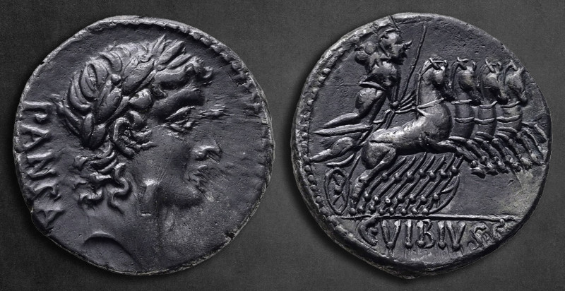 C. Vibius C.f. Pansa 90 BC. Rome
Denarius AR

18 mm, 3,88 g

PANSA, laureat...