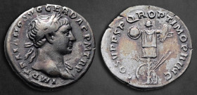 Trajan AD 98-117. Rome. Denarius AR