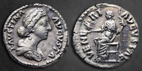 Faustina II AD 147-175. Rome. Denarius AR