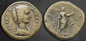 Julia Domna. Augusta AD 193-217. Rome. Sestertius Æ