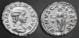 Julia Soaemias. Augusta AD 218-222. Rome. Denarius AR