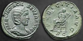 Otacilia Severa AD 244-249. Rome. Sestertius Æ