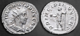 Philip II, as Caesar AD 244-246. Rome. Antoninianus AR