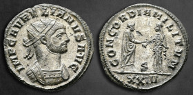 Aurelian AD 270-275. Siscia. Antoninianus Æ silvered