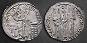 Andronicus II Palaeologus, with Michael IX AD 1282-1328. Constantinople. Basilikon AR