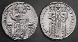 Andronicus II Palaeologus, with Michael IX AD 1282-1328. Constantinople. Basilikon AR