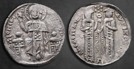 Andronicus II Palaeologus, with Michael IX AD 1282-1328. Constantinople. Basilikon AR
