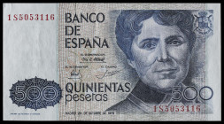 1979. 500 pesetas. (Ed. 476aa) (Pick 157). 23 de octubre, Rosalía de Castro. Serie 1S, última emitida. Levísimas marquitas por manipulación descuidada...