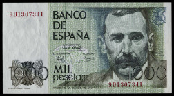 1979. 1000 pesetas. (Ed. 477b) (Pick 158*). 23 de octubre, Pérez Galdós. Serie especial 9D. Apresto original. Muy buen ejemplar. Se entrega encapsulad...