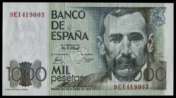 1979. 1000 pesetas. (Ed. 477b) (Pick 158). 23 de octubre, Pérez Galdós. Serie especial 9E. Dos leves dobleces verticales. Apresto original. Se entrega...