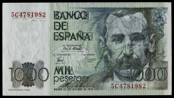 1979. 1000 pesetas. (J. A. Castellanos Er.I4 (R>A)). 23 de octubre, Pérez Galdós. Serie 5C. Error por transferencia de diseño del reverso replicado so...