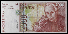 1992. 2000 pesetas. (Ed. 482A) (Pick 164). 24 de abril, Mutis. Serie 1S, primera del segundo modelo con una sola numeración. Apresto original. Muy bue...