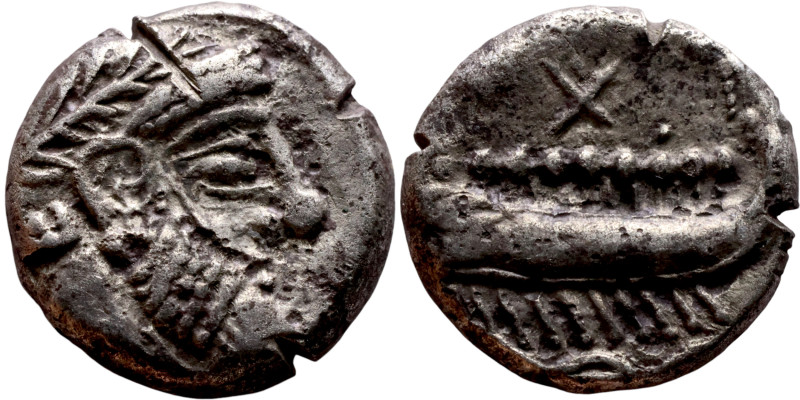 Phoenicia, Arados. Uncertain king. Circa 380-351/0 BC. AR Obol - 1/12 Shekel

...