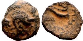 Hellenistic period coin (4-1 century BC) Bronze coin.

17mm 2.86g

Artificial sand patina