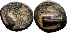 Hellenistic period coin (3-1 century BC) Bronze coin. 

9mm 1.17g

Artificial sand patina