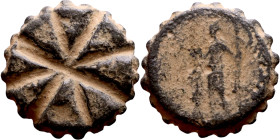 Antiochos VII (Seleukid King: 138-129 BC). AE bronze. Obv.: Radiate, diademed head of Antiochus VII right. Rev.: Zeus standing left, holding thunderbo...