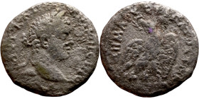 Caracalla (211-217) Bilon Tetradrachm Obv: Bust of emperor. Rev: A standing eagle with spread wings, holding a laurel wreath in its beak

26mm 6.74g