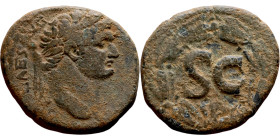 Domitian (81-96) Syria: Antioch. Bronze coin. Obv: bust of emperor. Rev: Large S C

28mm 14.23g