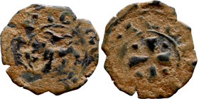 Middle Ages (X-XV century) – Bronze Coin

15mm 0.54g