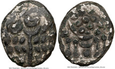 BRITAIN. Durotriges. Ca. 60-20 BC. AR/AE fourrée stater (19mm, 3.75 gm, 7h). NGC Choice VF 4/5 - 2/5, core visible. Ancient forgery of Durotrigan F, S...