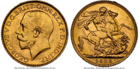 George V gold Sovereign 1924-M MS62 NGC, Melbourne mint, KM29, S-3999. HID09801242017 © 2024 Heritage Auctions | All Rights Reserved www.HA.com/TexasA...