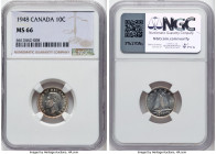 George VI 10 Cents 1948 MS66 NGC, Royal Canadian mint, KM43. HID09801242017 © 2024 Heritage Auctions | All Rights Reserved www.HA.com/TexasAuctioneerL...