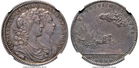 William & Mary silver "Coronation" Medal 1689 MS62 NGC, MI-662-25, Eimer-312a. 35mm. By J. Rottier. The official coronation issue. GVLIELMVS ET MARIA ...