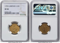 George III gold 1/2 Guinea 1793 XF45 NGC, KM608, S-3735. HID09801242017 © 2024 Heritage Auctions | All Rights Reserved www.HA.com/TexasAuctioneerLicen...