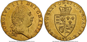 George III gold Guinea 1790 AU55 NGC, KM609, S-3729. A sparingly handled selection with nice struck features and appreciable traces of luster energizi...