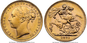 Victoria gold "St. George" Sovereign 1871 MS63 NGC, KM752, S-3856. HID09801242017 © 2024 Heritage Auctions | All Rights Reserved www.HA.com/TexasAucti...