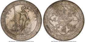 Victoria Trade Dollar 1897/6-B AU Details (Cleaned) NGC, Bombay mint, KM-T5, Prid-4. A scarcer overdate. From the L. William Libbert Collection HID098...
