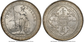 Edward VII Trade Dollar 1907-B MS62 NGC, Bombay mint, KM-T5, Prid-17. A crisp and lustrous near-Choice selection. From the L. William Libbert Collecti...
