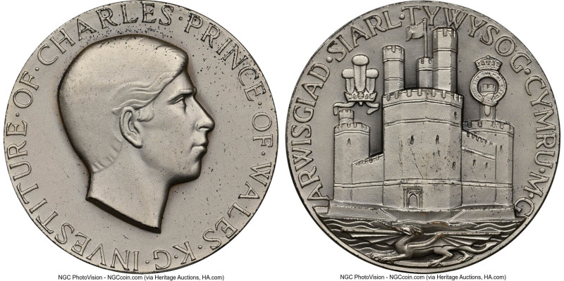 Elizabeth II silver 3-Piece Lot of Certified "Investiture - Charles Prince of Wa...