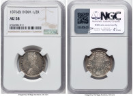 British India. Victoria 1/2 Rupee 1876-(b) AU58 NGC, Bombay mint, KM472. HID09801242017 © 2024 Heritage Auctions | All Rights Reserved www.HA.com/Texa...