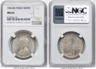 British India. Victoria Rupee 1862-(b) MS63 NGC, Bombay mint, KM473.1. HID09801242017 © 2024 Heritage Auctions | All Rights Reserved www.HA.com/TexasA...