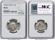 British India. Edward VII 1/2 Rupee 1906-(c) MS62 NGC, Calcutta mint, KM507. HID09801242017 © 2024 Heritage Auctions | All Rights Reserved www.HA.com/...