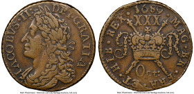 James II Gunmoney 1/2 Crown 1689 (October) VF35 NGC, KM95, S-6579D. From the Charles R. Meeker Collection HID09801242017 © 2024 Heritage Auctions | Al...