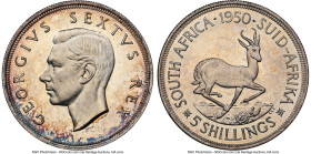 George VI Prooflike 5 Shillings 1950 PL65 NGC, Pretoria mint, KM40.1. From the Collection of Jonathan Kern to Benefit Charity HID09801242017 © 2024 He...