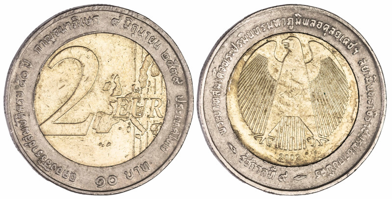 Germany 2 EURO 2002 Error

Mint Error, Outer Ring with Thai Text