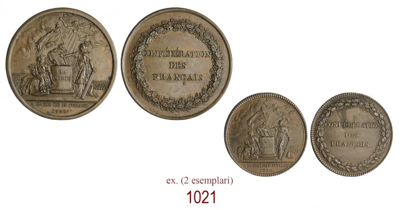 Confederazione dei Francesi del 14 luglio 1790, 

1)       Parigi, Æ 31,97g. Ø35...
