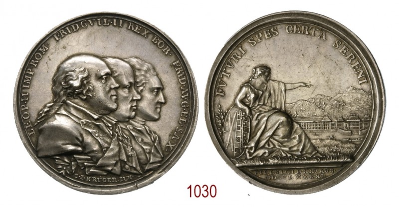 Pace di Pilnitz tra Prussia, Impero Austriaco e Sassonia 1791, Berlino op. Kruge...