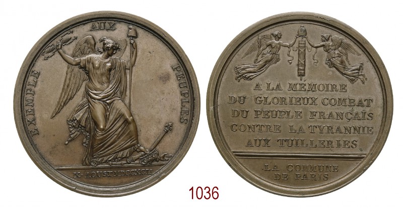 La gloria del popolo contro la tirannide 1792, Parigi op. Duvivier, Æ 81,97g. Ø5...
